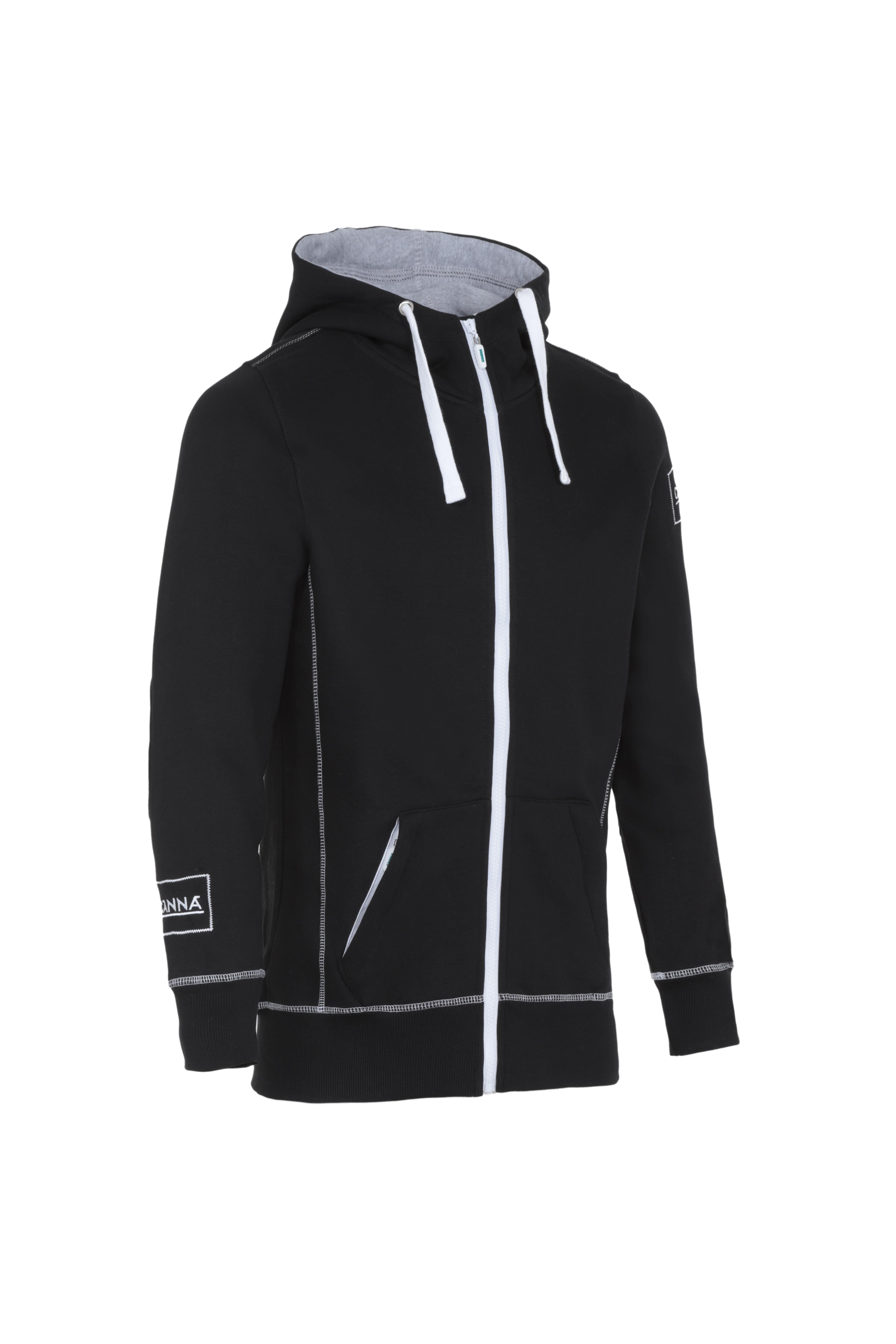 The ORIGINAL black zipped CANNA hoodie JUNIOR